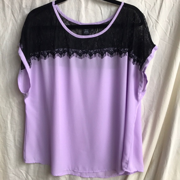 torrid Tops - Purple torrid top with black lace